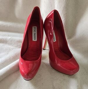 Steve Madden Glossy Red Heels
